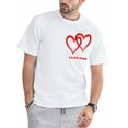 thumbnail image 1 of Red Heart Cool Love Heart Graphic Valentines Day Men Women T-Shirt, 1 of 7