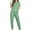 Green, variant on Chbgutlmr Lounge Sets for Women 2 Piece Round Neck Short Sleeve Shirts Jogger Pants Sleepwear Summer Outfits