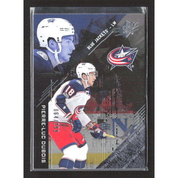 2017 Upper Deck SPx Hockey Pierre-Luc Dubois R-PD /299 Columbus Blue Jackets Hockey Card