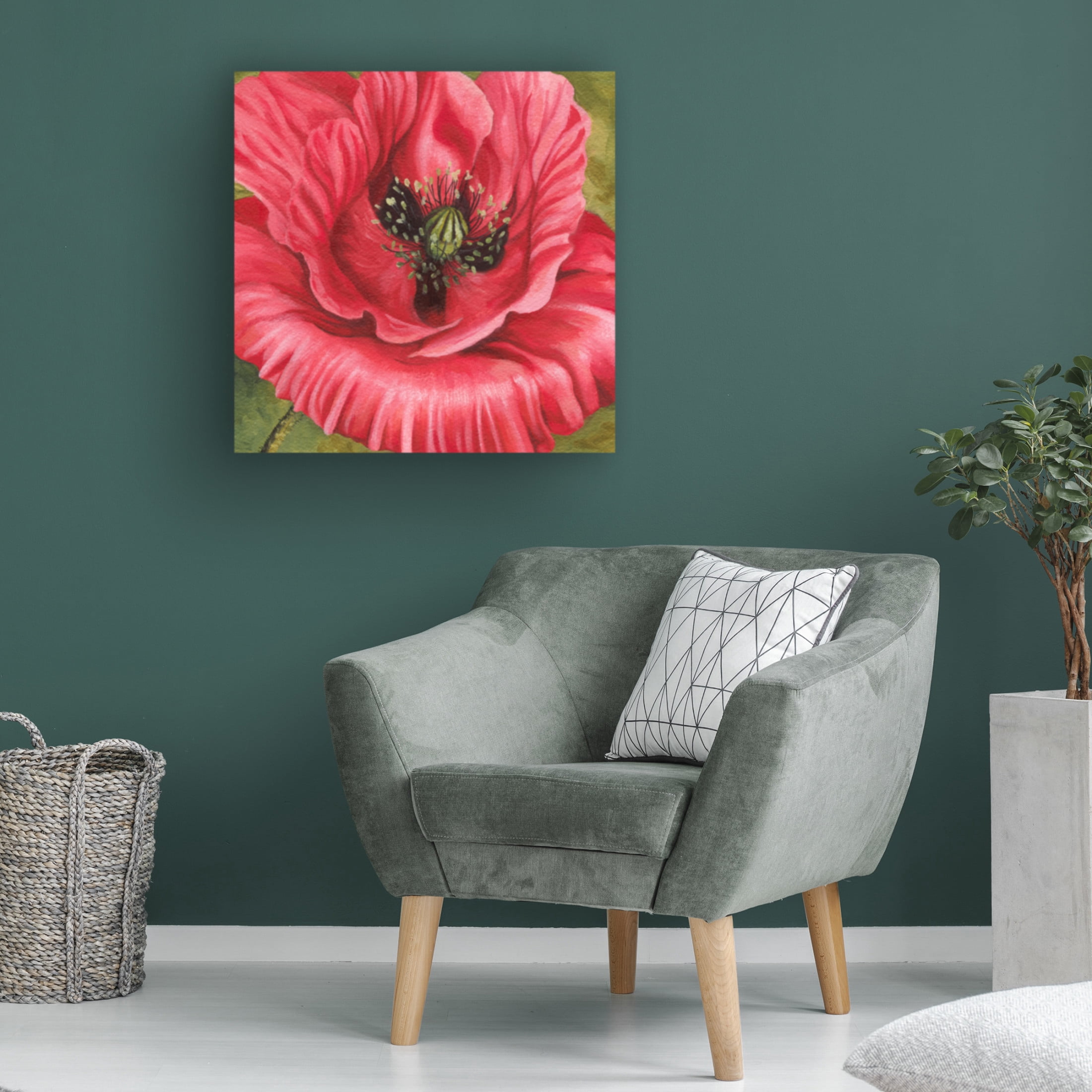 Trademark Fine Art Grace Popp Vivid Poppy I Canvas Wall Art
