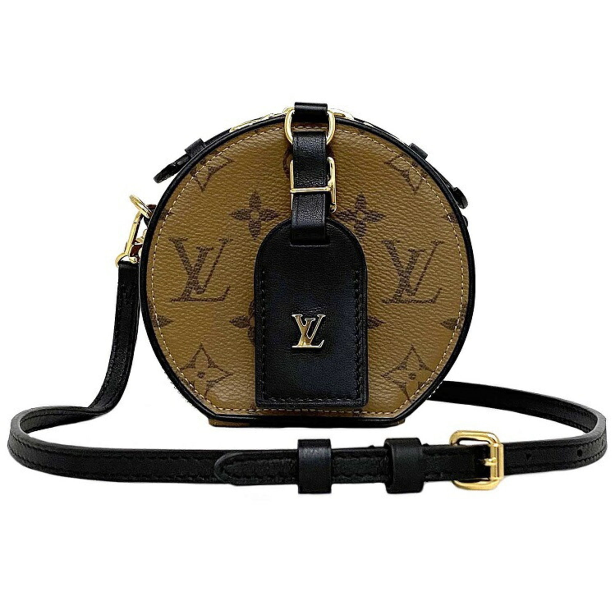 Authenticated Used Louis Vuitton Shoulder Bag Bowat Chapo Brown Black ...