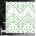 thumbnail image 3 of Ambesonne Chevron Shower Curtain, Aztec Pattern Motif Print, 69"Wx70"L, Pale Green, 3 of 4