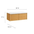 thumbnail image 5 of Kinetic 49" Wall-Mount Office Desk With Cabinet and Shelf in White Natural, 5 of 8