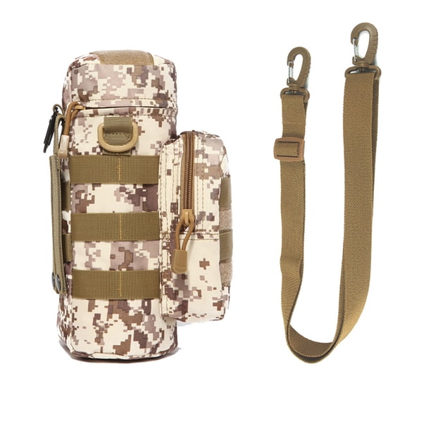 Botella de agua Wosthever Bolsa de nylon Mochilero Cierre de cremallera Camuflaje del desierto OD032005-06