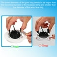 thumbnail image 4 of Uxcell Durable Metal Goof Trim Ring 2.99" OD 2.2" ID Circular Ceiling Light Ring Trims Matte White 1 Pack, 4 of 7