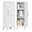 46.1" H - White, variant on Metal Nightstand Cabinet with Lock,23.6" H Lockable End Table with Adjustable Shelf,Easy Assembly Locking Cabinets,Small Night Stand for Bedroom,Home Office(White)