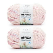 Bernat Baby Blanket Raspb Kisse Yarn - 2 Pack of 300g/10.5oz - Polyester - 6 Super Bulky - 220 Yards - Knitting/Crochet