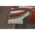 thumbnail image 4 of HR Swirls Thick Soft Plush 3D Textured Rug 5' x 7' Area Rugs, Lava and Multicolor, 4 of 7