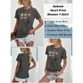 thumbnail image 6 of Anbech Heart Printed T-Shirt for Women Casual Colorful Graphic Hearts Tees Junior Girls Short Sleeve Tee Tops with Crew Neck, 6 of 10