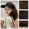 thumbnail image 4 of Baseball Cap With Hair Extensions Synthetic Hair Wig Baseball Hat With Hair Attached Kinky Curly Adjustable Wave Hairpiece With Baseball Hat Cap Wig For Women, 4 of 9