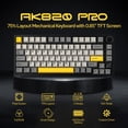 thumbnail image 2 of Teclado mecánico EPOMAKER Ajazz AK820 Pro 75% con pantalla TFT, 2 of 7