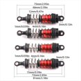thumbnail image 5 of 1 Juego de Amortiguadores Metálicos para Coche RC para SCY 1/16 H16H 14301,14210 1/16 1/12 1/14 Accesorios de Piezas de Mejora 75 mm 81 mm D, 5 of 5