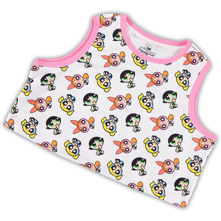 Powerpuff Girls Ladies Baseball Jersey - Powerpuff Mesh Button Down Baseball  Jersey - Blossom Bubble and Buttercup Shirt Pink, Small 