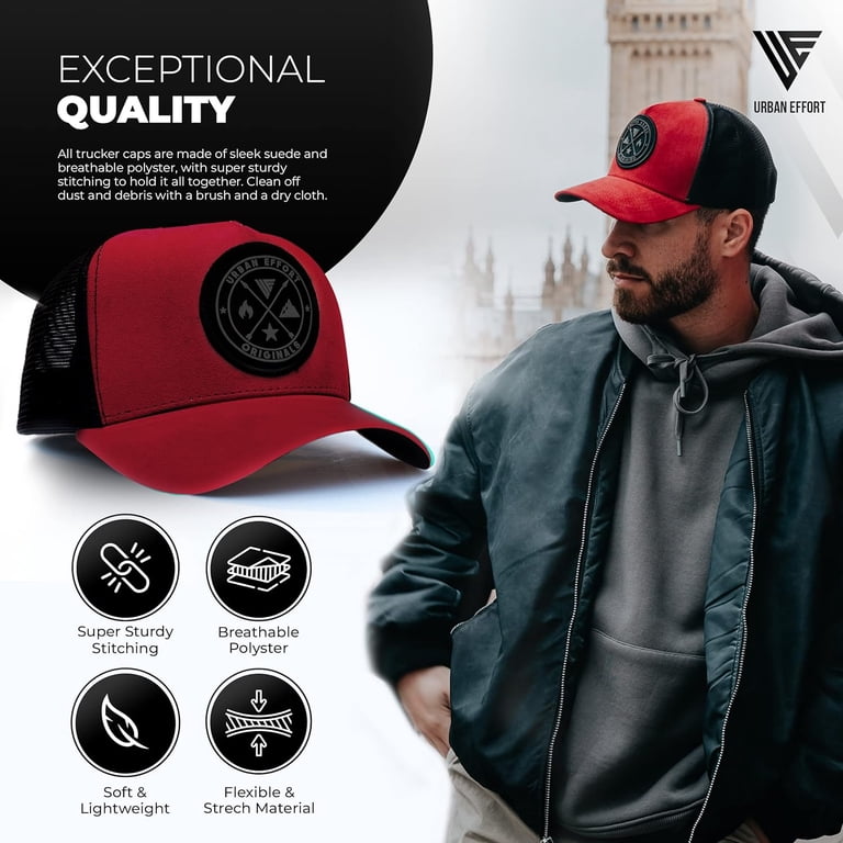 Mesh Back Trucker Hat for Men Women 5-Panel Snapback Urban Style Comfortable Mesh Back Trucker Hat for Men Women 5-Panel Snapback Urban  main image 4
