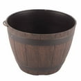 thumbnail image 3 of Large Capacity Imitated Wood Planting Barrel Retro Design PP Resin Ideal For Balconies Offices, 3 of 8