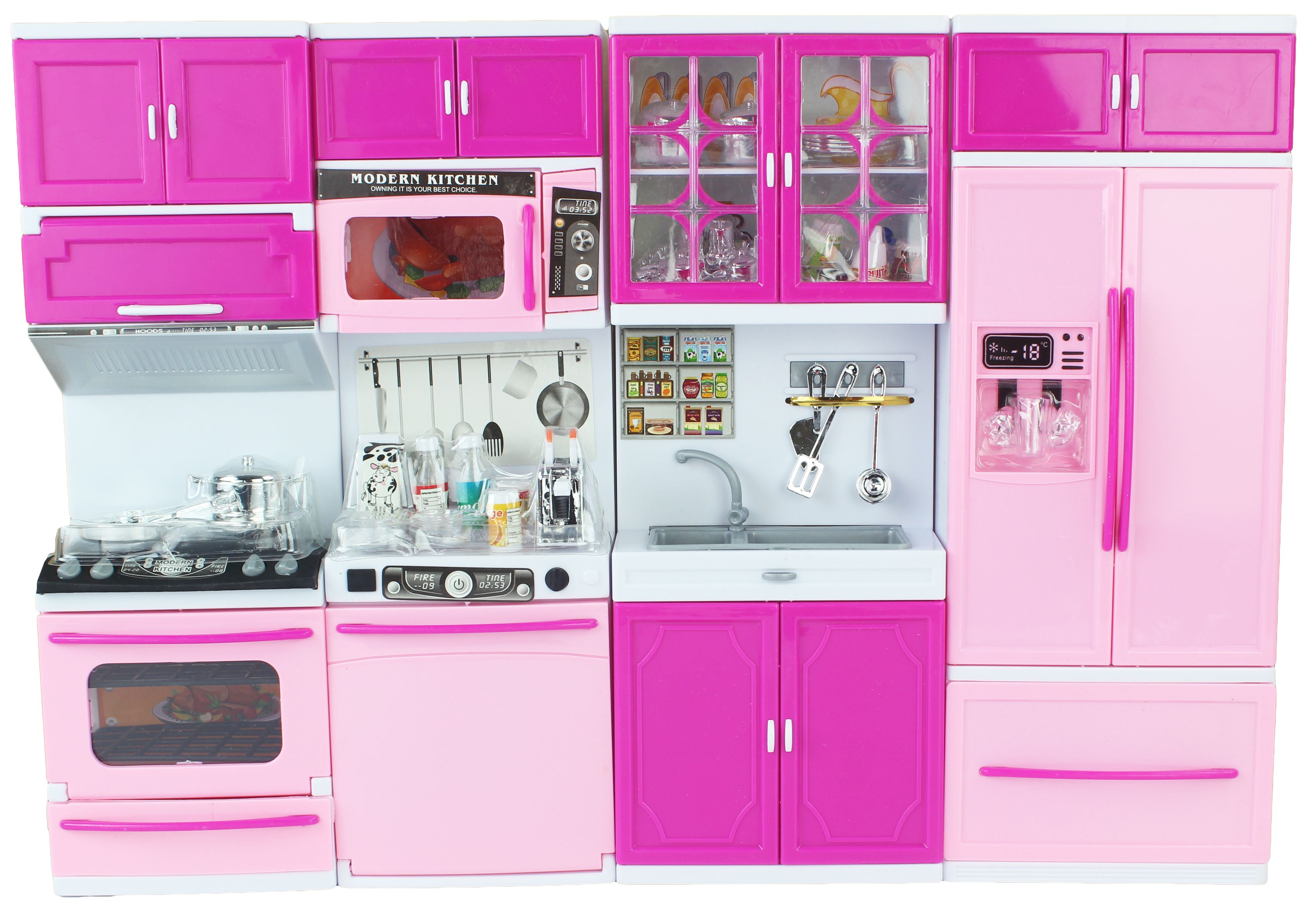 12" Battery Operated Toy Kitchen Playset Perfect for 1112" Dolls with