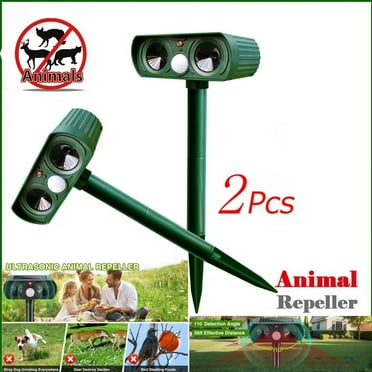Jahy2Tech 2 Pack Ultrasonic Animal Repeller,Solar Powered Motion Sensor Repellent Waterproof Outdoor For Farm Garden Yard Repelling