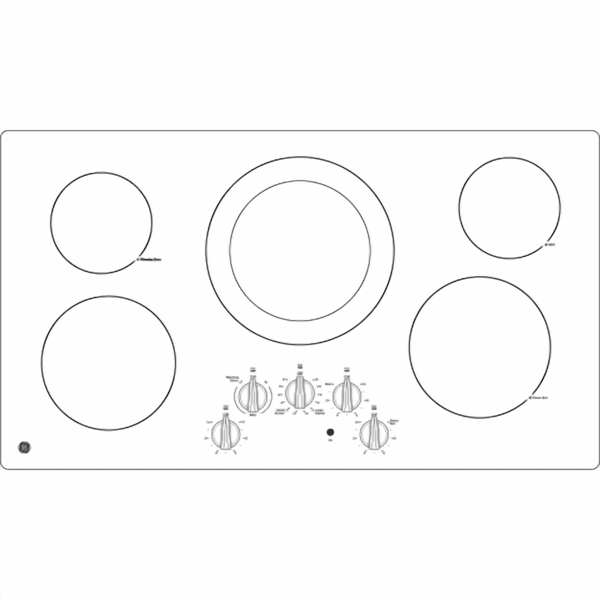 GE® 36" Built-In Knob Control Electric Cooktop, Model JP3036SLSS, Color Stainless Steel