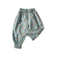 thumbnail image 4 of Odeerbi 1-9 Years Toddler Girls Cotton Bloomers Summer Floral Ruffle Jogger Pants Flower Print Cute Leisure Lantern Pants Haren Pants, 4 of 9