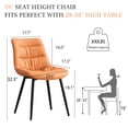 thumbnail image 4 of YOUNIKE Dining Chairs, Set of 2, Faux Leather Dining Chairs, Mid-Century Modern Upholstered Seat, No Armrests, No Wheels, Suitable for Family Living Rooms, Cafeterias, Camel, 4 of 7