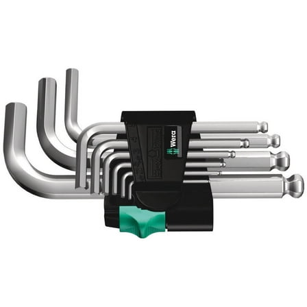 Wera Tools Metric Chrome Plated 950/9 Hex-Plus 3 L-Key Set 9Pc