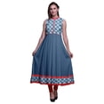 thumbnail image 1 of Bimba Kurti Indien Shibori Bleu Indigo pour Femmes Robe Anarkali Kurti Sans Manches Imprimée XXX-Large, 1 of 6