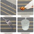 thumbnail image 4 of 60x84inches Elegant Tablecloths Grey and Gold Lines Rectangle Table Cloth Waterproof Stain Resistant and Wrinkle Free Table Covers for Kitchen Dining Room Banquet Parties Indoor Outdoor Use, 4 of 7