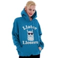 thumbnail image 3 of Llater Losers Nerdy Geeky Cute Llama Hoodie Sweatshirt Women Men Brisco Brands M, 3 of 6