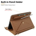 thumbnail image 5 of TECH CIRCLE Handbag Case for Galaxy Tab S10 Ultra/S9 Ultra/S8 Ultra 14.6" with S Pencil Holder,Folio Stand PU Leather Crossbody Shoulder Hand Strap Card Slots Magnetic Envelope Wallet Cover,Brown, 5 of 7