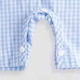 thumbnail image 6 of UngA Baby Boys Sleeveless Gingham Car Romper Infant Outfits One Piece Straps Overalls Plaid Striped Jumpsuit Summer Smocked Clothes (Blue,0-3 Months), 6 of 7