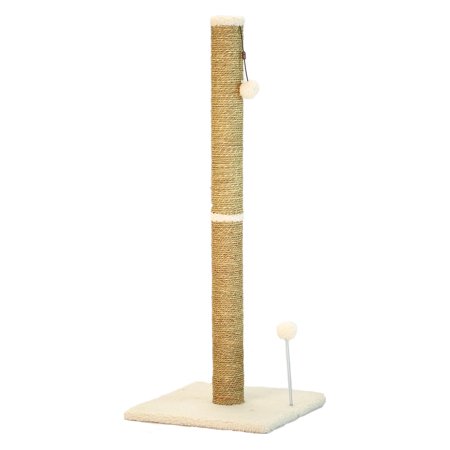 Cat Craft 40  Sea Grass Scratching Post (Beige Fleece 16x16 Base)