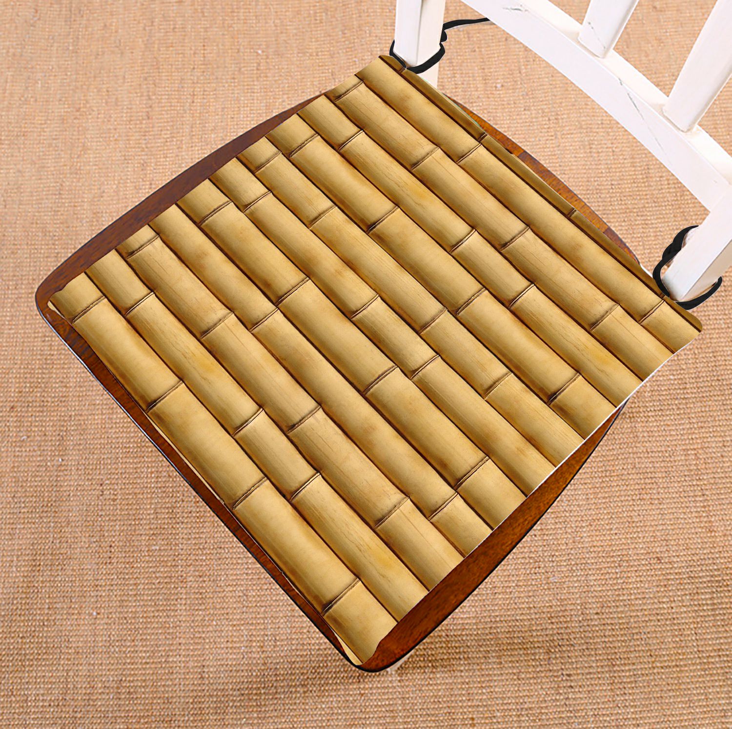 ZKGK Nature Bamboo Wall Seat Pad Seat Cushion Chair Cushion Floor Cushion Two Sides 16x16 Inches