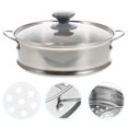 thumbnail image 3 of Stainless Steel Food Steamer Home Pastry Steamer Practical Steaming Basket, 3 of 9