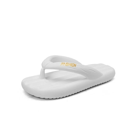 

Sanviglor Unisex Thong Sandals Beach Flip Flops Slip On Slippers House Comfort Fashion Slides Non-Slip Summer Shoes White 10