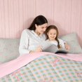 thumbnail image 4 of Erosebridal Pink Plaid Bow Tartan Twin Comforter Sets for Girls, Girly Checkered Preppy Print Bedding Set, Pink Reversible 2-Piece 1 Comforter and 1 Pillowcase, 4 of 6