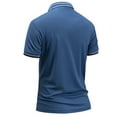 thumbnail image 3 of Camisa a rayas slim fit para hombre: prenda informal de negocios, tejido transpirable para primavera/verano/otoño, estampado elegante y sofisticado, 3 of 3