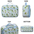 thumbnail image 3 of Frog Lunch Bag – Cute Green Frog Cartoon Mushroom Print Pattern Insulated Lunch Tote for School and Travel, 3 of 5