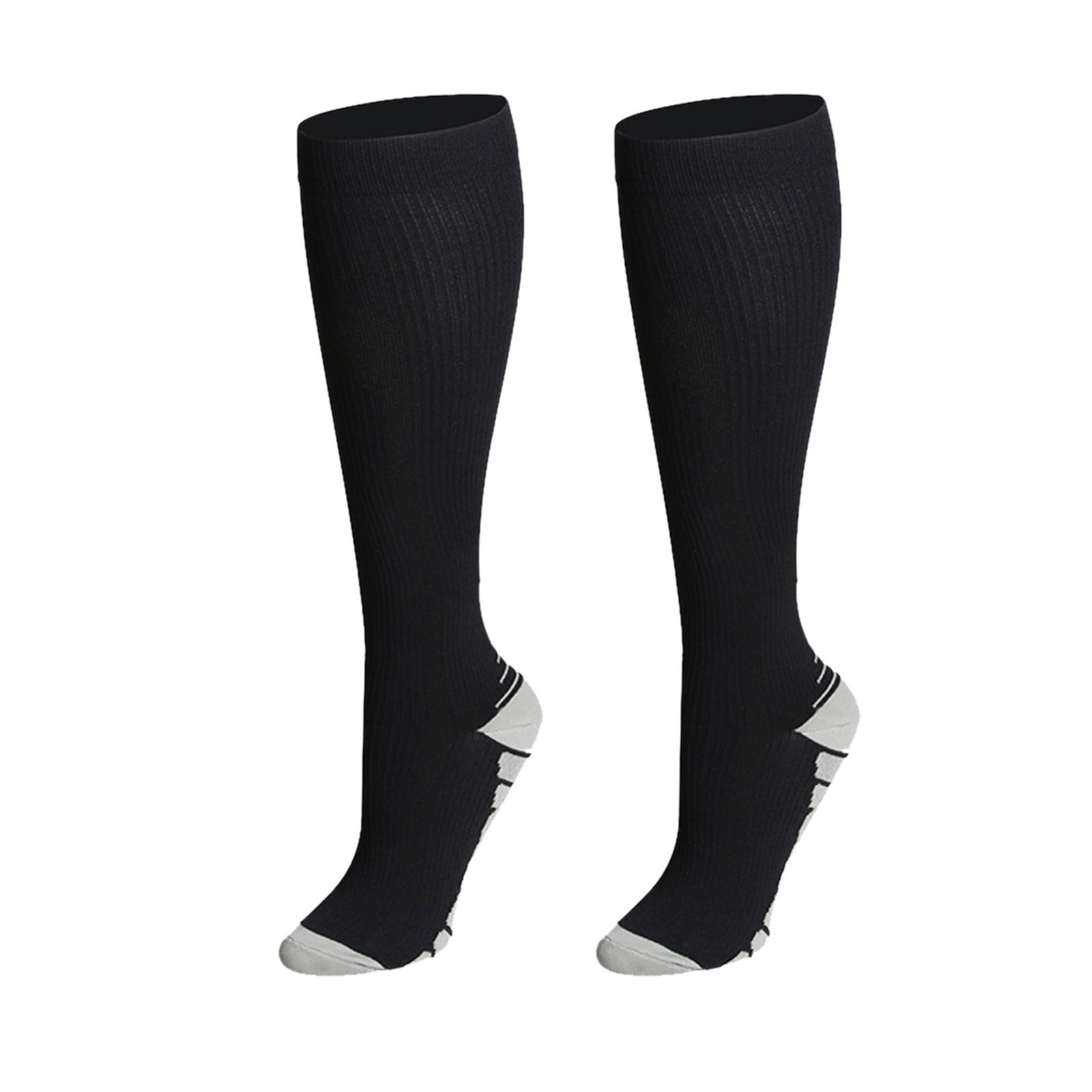 Mens Soccer Socks Black Long Tube Stocking 1 Pair M