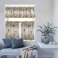 thumbnail image 6 of 3 Piece Kitchen Curtains and Valances Set Spring Floral Cafe Curtains 36 Inch Length Daisy Sunflowers Wisteria Hummingbird Beige Valance & Tier Curtain for Living Room Bedroom 54"x18"+27"x36"*2, 6 of 6