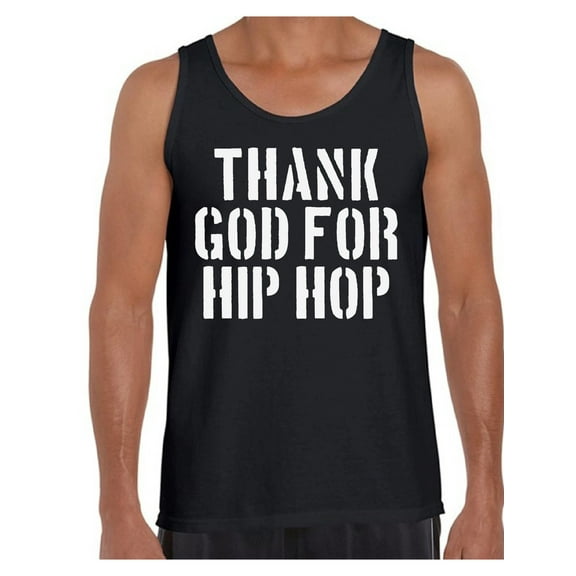 Awkward Styles Thank God for Hip Hop Tank Top Shirt for Men Christian Mens Tanks Clothes for Men Religious Tanks Christian Birthday Gifts God Shirts Coffee Clothing Thank God for Hip Hop Mens Shirt