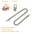 thumbnail image 2 of Uxcell Iron Flat Chain Strap, 24" 2Pack Handbag Chains Purse Straps DIY Replacement, Bronze, 2 of 6