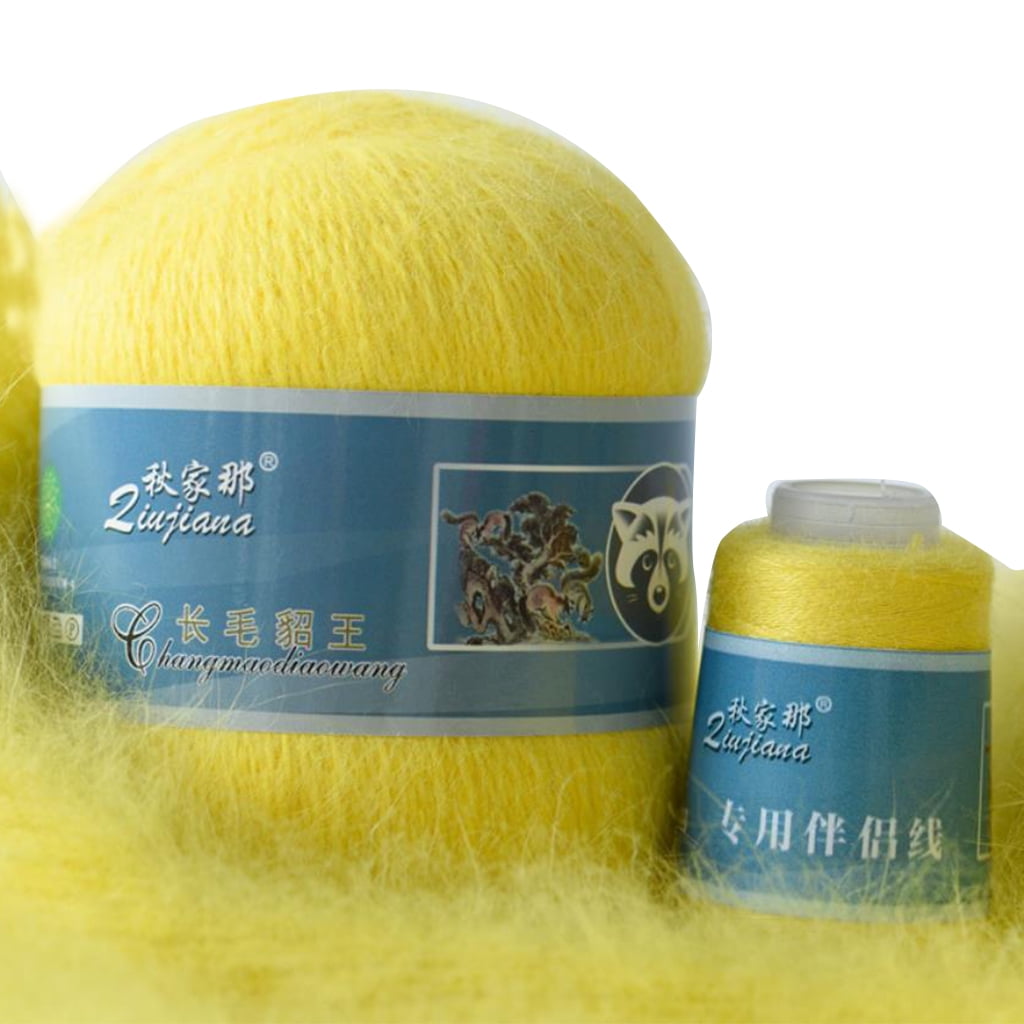 Super Soft Mink Wool Yarns Long Hair Plushy Handknitted Crochet Yarn