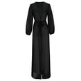 thumbnail image 3 of Gytharion Women's Satin Robes Soft Comfy Silk Kimono Bathrobe Long Sleeve V-Neck Belted Nightgown Elegant Casual Long Sleepwear Loungewear for Bride Bridesmaids Wedding Party, 3 of 5