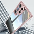 thumbnail image 5 of Allytechgroup Galaxy S23 Ultra Clear Back Cover Case with Lens Protector, Anti-Yellow Shockproof Bumper AntI-Scratch Drop Proof Full Body Protective Phone Case for Samsung Galaxy S23 Ultra, Pink, 5 of 6