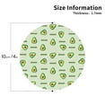 thumbnail image 2 of Lsque Green Avocado Pattern 4" Drink Coasters Set of 4, PVC Leather Absorbent Coasters, Table Coaster Set Decorative Coffee Cup Coasters Housewarming Gift -Round Shape, 2 of 6