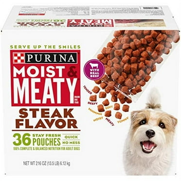 Purina Moist & Meaty Steak Flavor Dog Food
