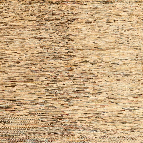 Ahgly Company Indoor Square Abstract Chocolate Brown Oriental Area Rugs, 3' Square