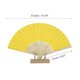 thumbnail image 2 of Ofertas Únicas 1 Pc Abanico Plegable en Blanco de 7 Pulgadas para Máscaras de Bambu Papel Amarillo Limón, 2 of 5