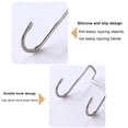 thumbnail image 6 of lsiaeian 4PCS Over The Door Drawer Cabinet Hook , Stainless Steel Double S-Shaped Hook Holder Hanger Metal Heavy Duty Free Punching Door Back Hanging Clothes Hook Organizer for Towel Cloth Bags, 6 of 7