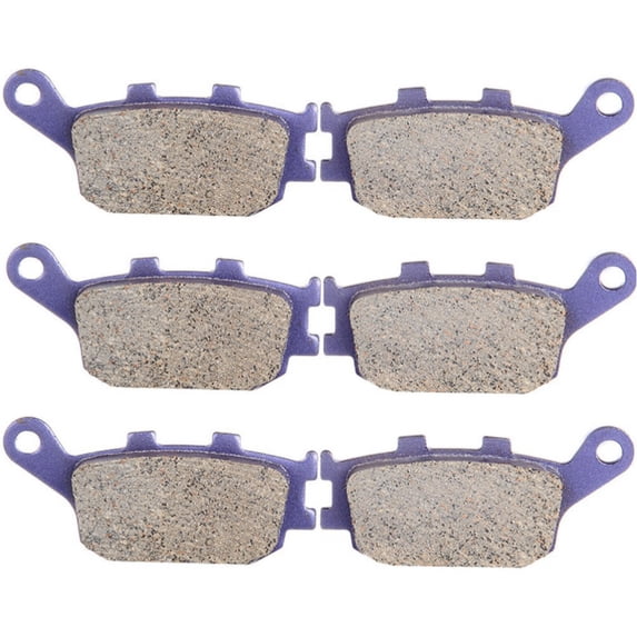 3 Pair Brake Pads For Honda Kawasaki Suzuki Yamaha VT1100C2 1100 Carbon Fiber